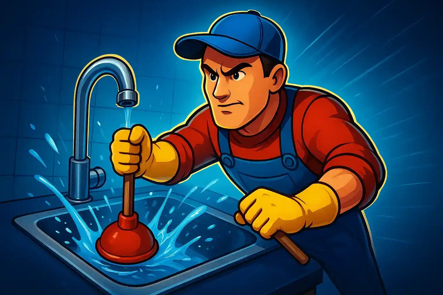 Sugkopp för avloppsrengöring - professionellt verktyg för att rensa långsamt avlopp